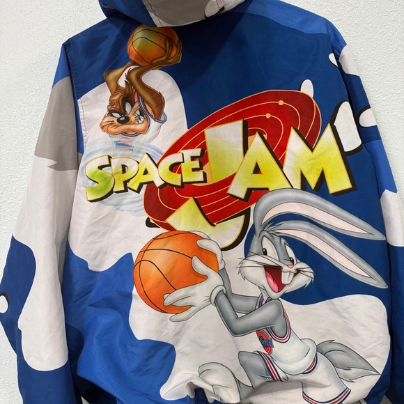 Members Only Space Jam Tune Squad Bugs Bunny Sylvester Windbreaker Jacket Medium - Picture 9 of 10